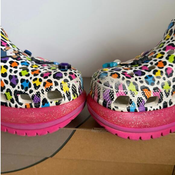 RARE Lisa Frank x CROCS Mega Crush Jibbitz Platform Clog- Men 6- Women 8 - Picture 6 of 11